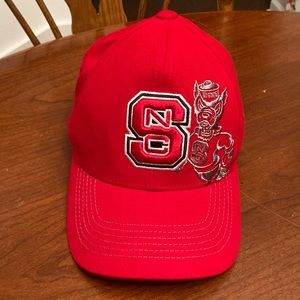 Collegiate Headwear North Carolina State Wolfpack Corduroy Red Snapback Hat.